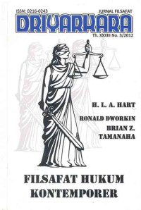 Image of Jurnal Filsafat Driyarkara : Filsafat Hukum Kontemporer I Th. XXXIII No. 3 I 2012