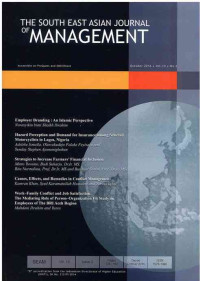 Image of The South East Asian Journal of Management Vol. 10 No. 2 | October 2016