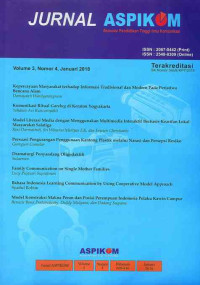 Image of Jurnal Komunikasi ASPIKOM| Vol. 3 No. 4 | Januari 2018