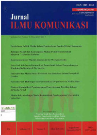 Image of Jurnal Ilmu Komunikasi UAJY: Volume 14 Nomor 2| Desember 2017