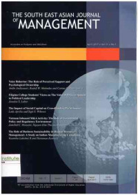 Image of The South East Asian Journal of Management Vol. 11 No. 1 | April 2017