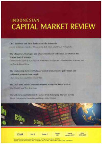 Image of Indonesian Capital Market Review Vol. 9 Issue 1| January 2017