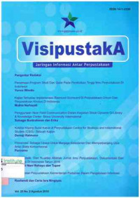Image of Visi Pustaka: Jaringan Informasi Antar Perpustakaan : Vol. 20 No. 2 I Agustus 2018