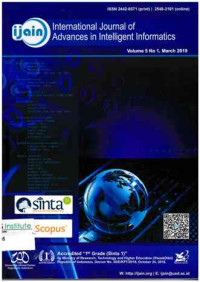 Image of IJAIN ; International Journal of Advances in Intelligent Informatics : Volume 5 No. 1 I March 2019