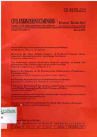Image of Civil Engineering Dimension: Journal of Civil Engineering Science and Application : Volume 21 Number 1 I March 2019