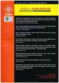 Image of Jurnal Komunikasi Universitas Tarumanegara : Vol 6, No. 1 I Februari 2014