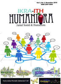 Image of IKRA-ITH Humaniora : Vol 3, No. 3 I November 2019