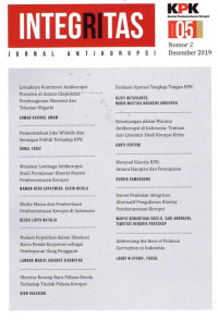 Image of Integritas : Jurnal Anti Korupsi : Volume. 05 Nomor 2 I Desember 2019