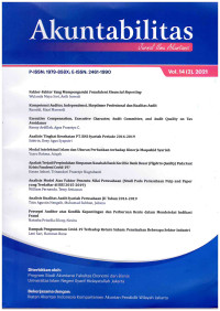 Image of Akuntabilitas: Jurnal Ilmiah Akuntansi : Vol. 14 No. 2| 2021
