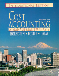 Image of Cost Accounting A Managerial Emphasis 9 Ed.
