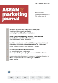 Image of Asean Marketing Journal: Vol. X Issue 1 | June 2018