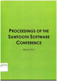 Image of Proceedings of The Sawtooth Software Conference