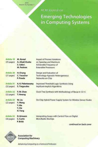 Image of ACM Journal on Emerging Technologies in Computing Systems: Vol. 10 No. 3 | 2012